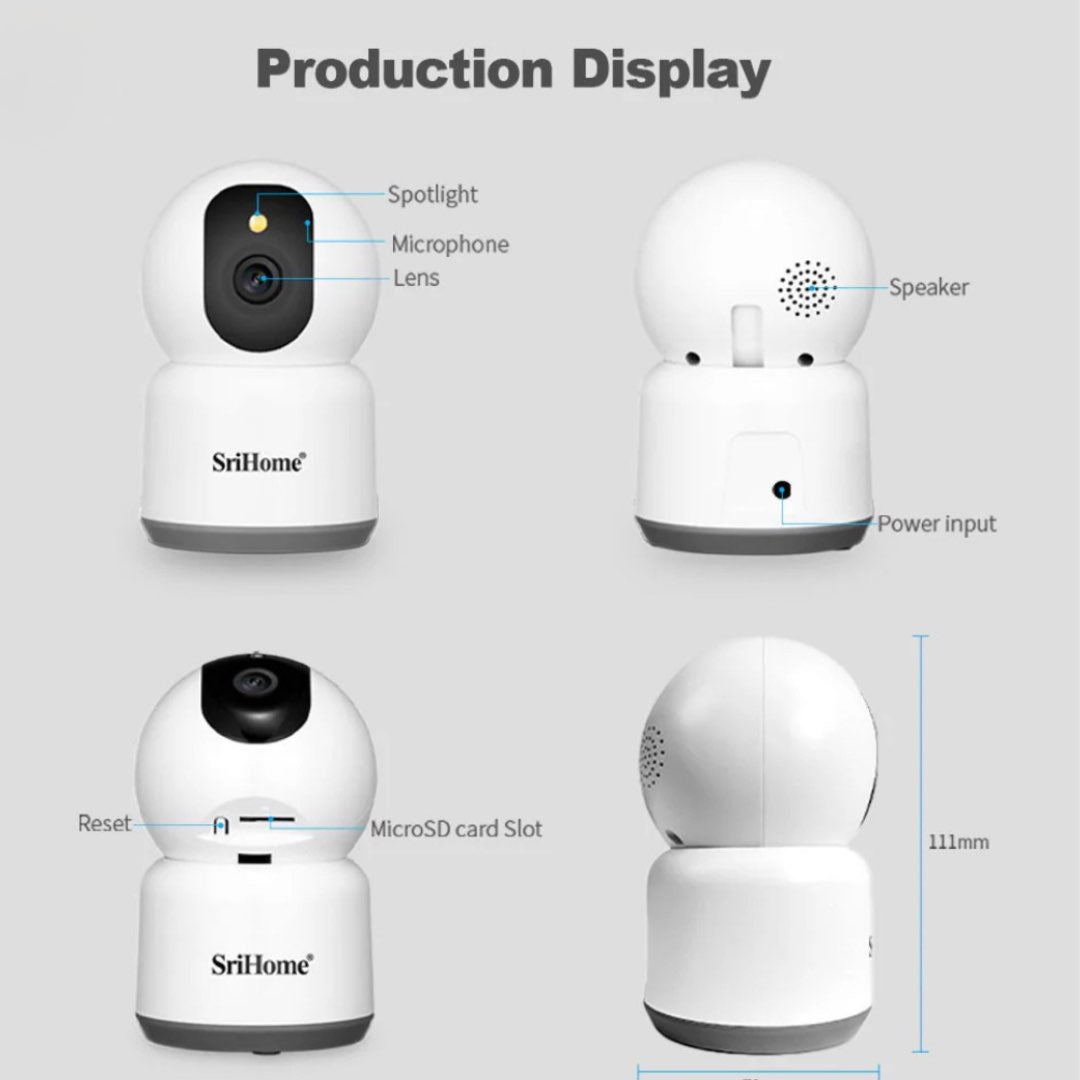 SriHome SriHome – Smart nätverkskamera med infrarött nattseende