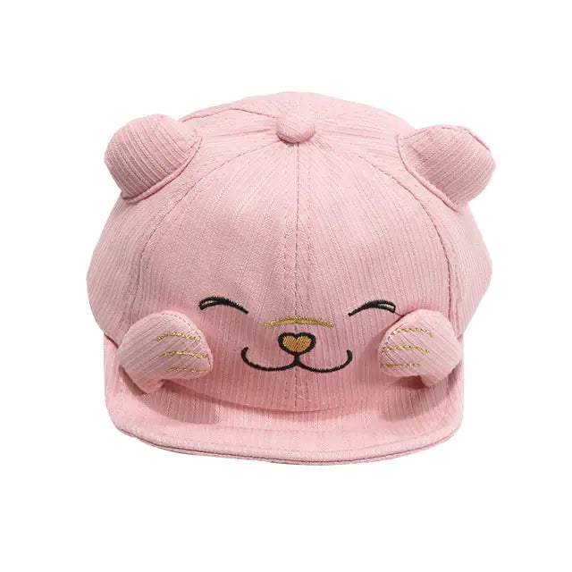Cartoon Cat Baseball Cap for Kids - Cute Sun Visor Hat